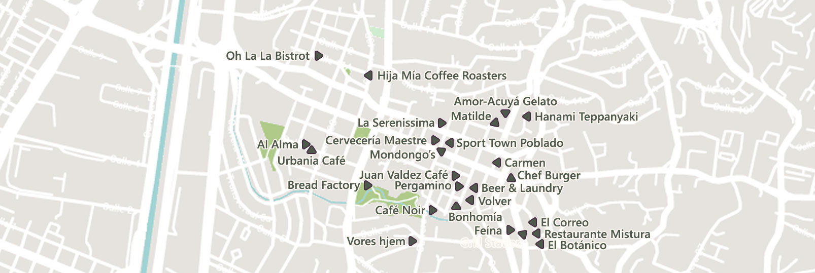 Restauranterne i Medellin