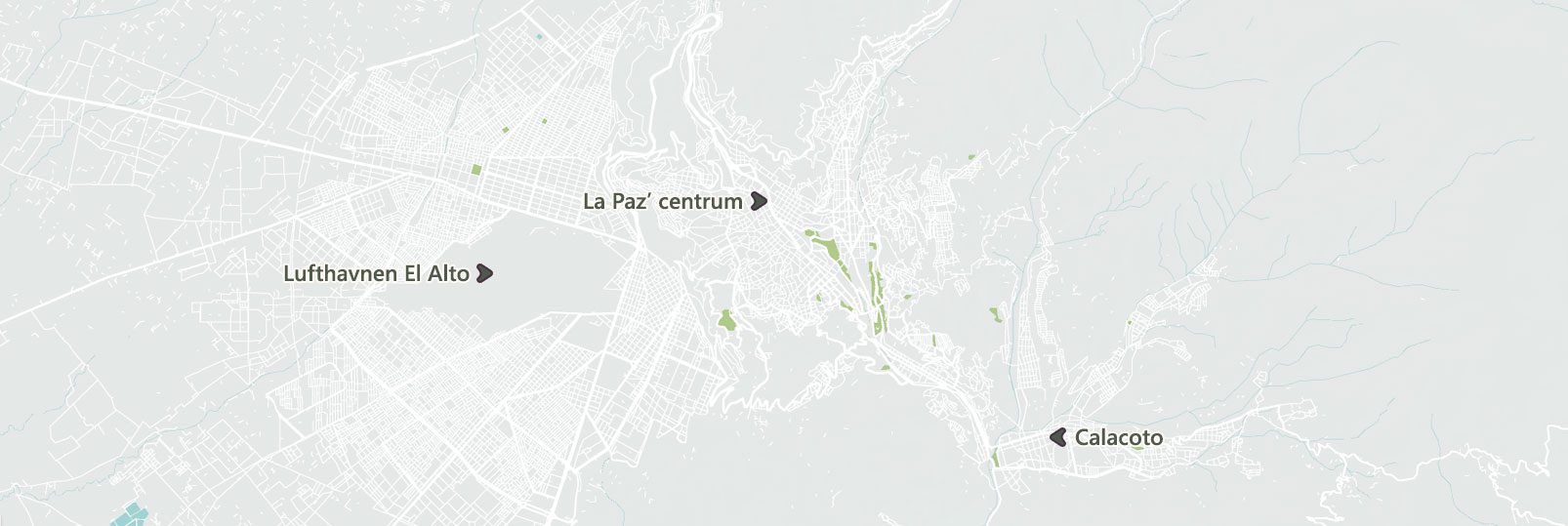 Områderne La Paz, El Alto og Calacoto