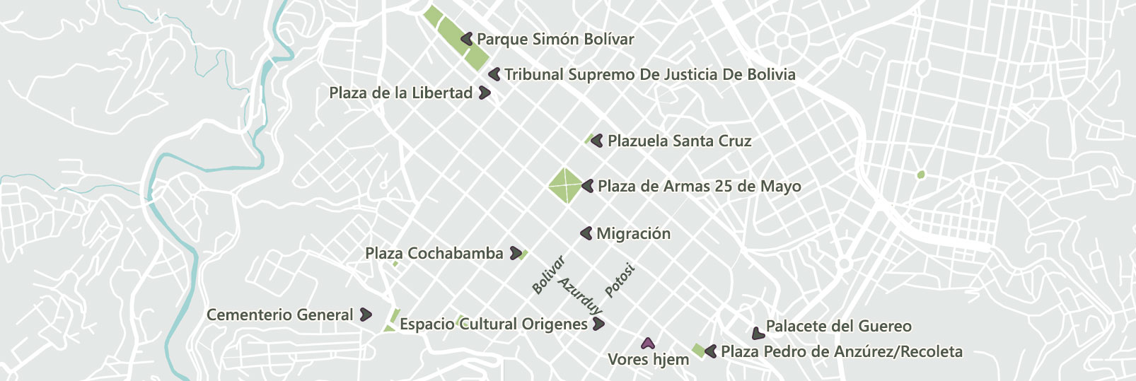 Det historiske centrum i Sucre, Bolivia