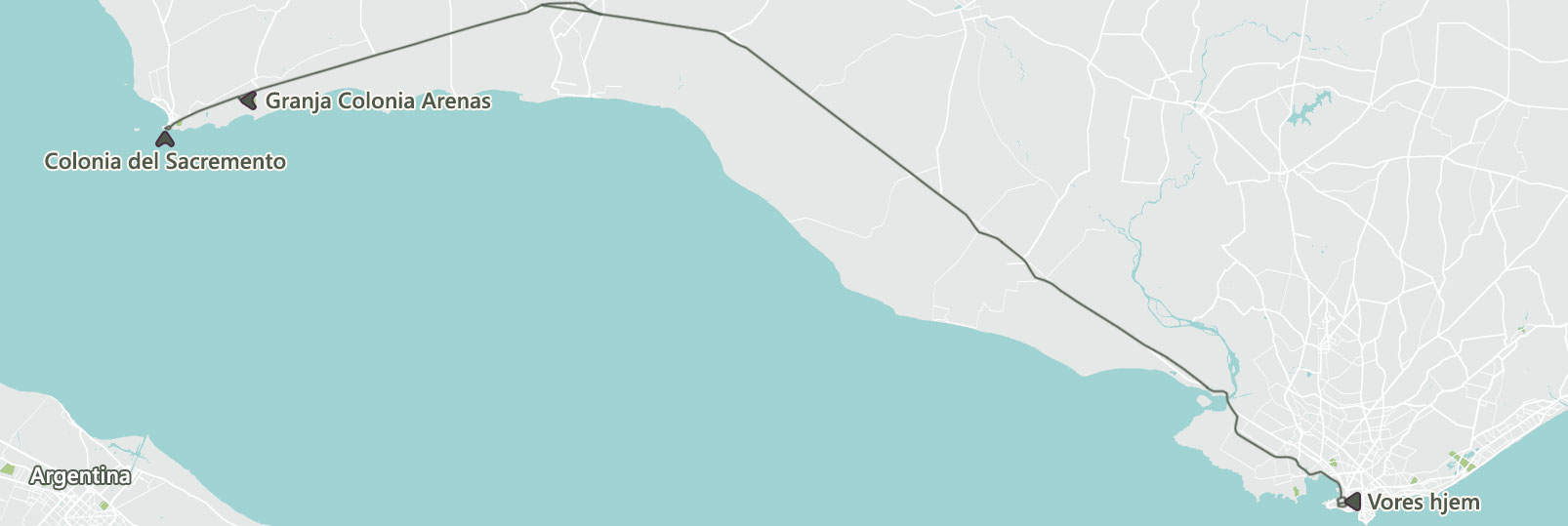 Montevideo til Colonia del Sacramento