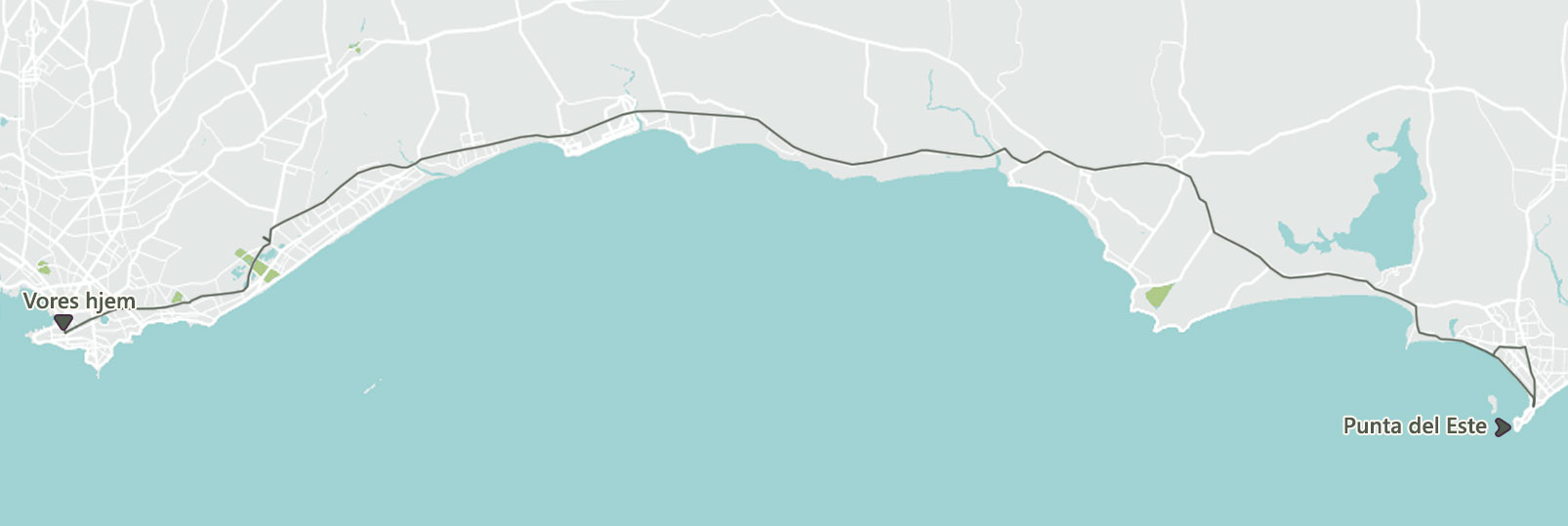 Montevideo til Punta del Este