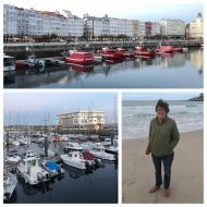 A Coruña, havnen og stranden