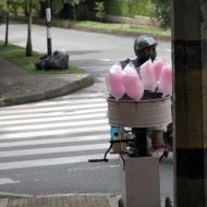 Der sælges candyfloss