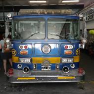 Den lokale brandstation har en brandbil i Boca Juniors-farverne