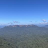 Første udsigt over Blue Mountains