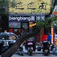 På vej hen til nudelrestauranten