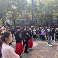 Popgruppe på gågaden