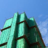 Bambusstillads med net