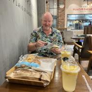 Sen frokost hos en bager