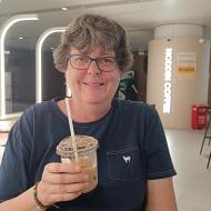 Kaffe i lufthavnen i Beijing 