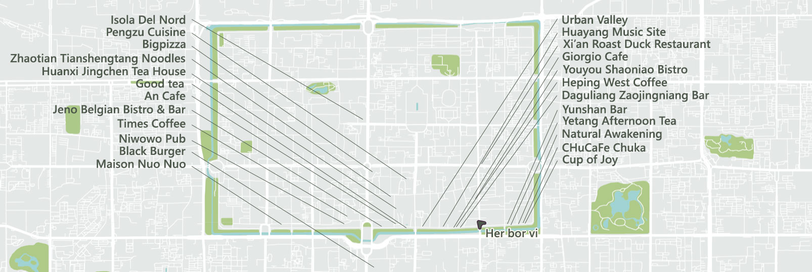 Restauranterne, cafeerne, barerne i Xi'an